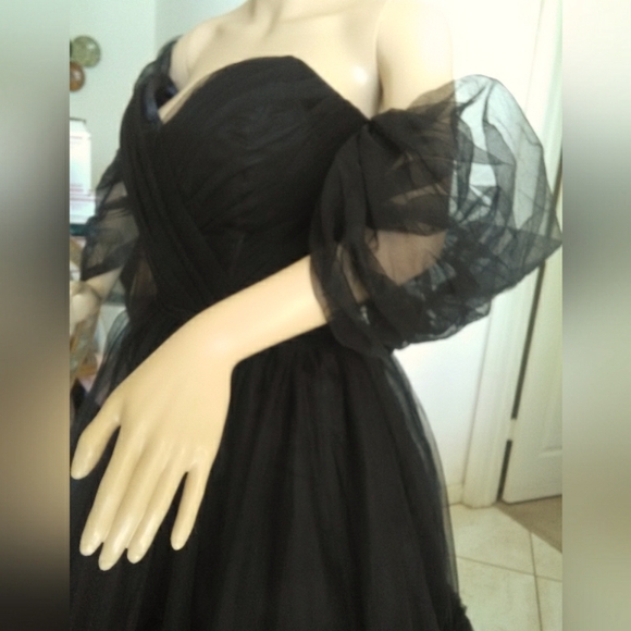 BNWOT BOUTIQUE GOTHIC DRESS TULLE / VERY VERY WIDE BOTTOM CORSET TOP(AMAZING) LG - Picture 15 of 15